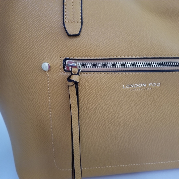 LONDON FOG YELLOW JOSEPHINE TOTE - Picture 6 of 10